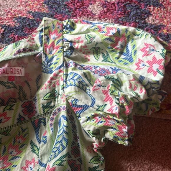 Sal Rosa green floral dress small - Picture 10 of 10